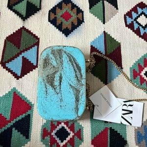 Special Edition Zara turquoise (resin) clutch.